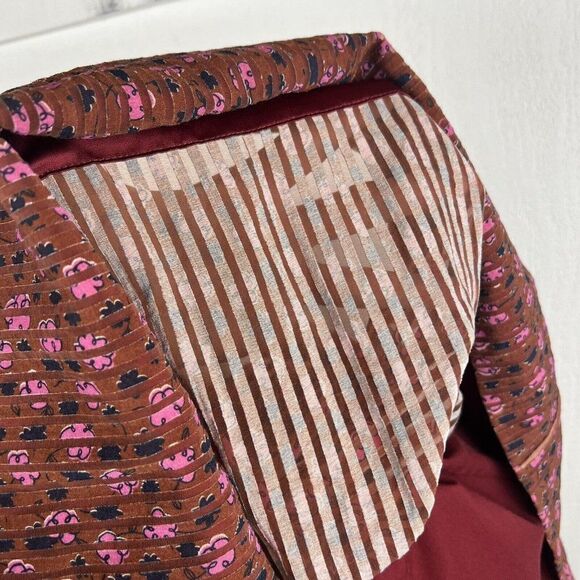 Kate Spade Floradoodle Halter Dress 8 Womens Pink Print Fit & Flare Pockets - Picture 8 of 11